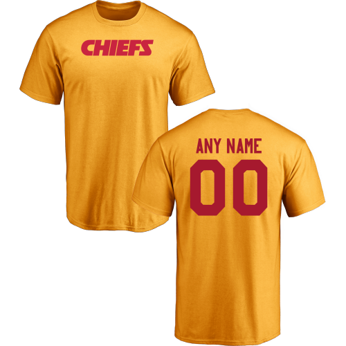 Men Kansas City Chiefs Design-Your-Own Short Sleeve Custom NFL T-Shirt->->Sports Accessory